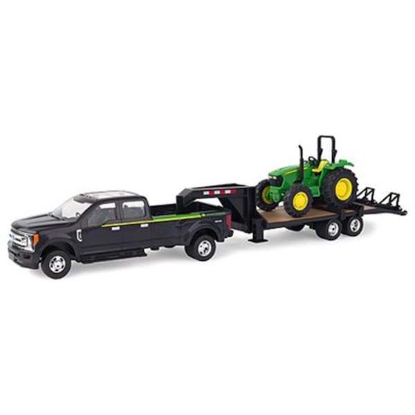 Tomy 1-32 Scale Tractor with Ford F-350 & Gooseneck Trailer Hauling Set 238325 - main